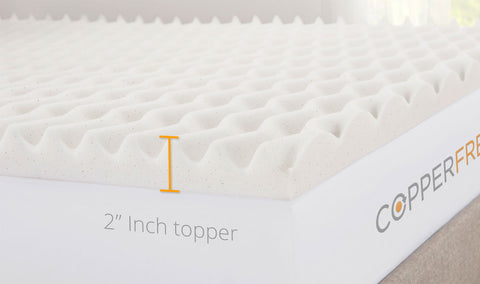 CopperFresh Wave College Mattress Topper - Twin XL, Twin, Full