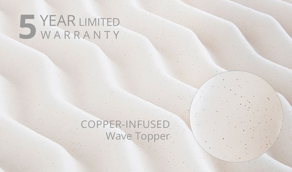 3 copperfresh wave mattress topper sleep studio