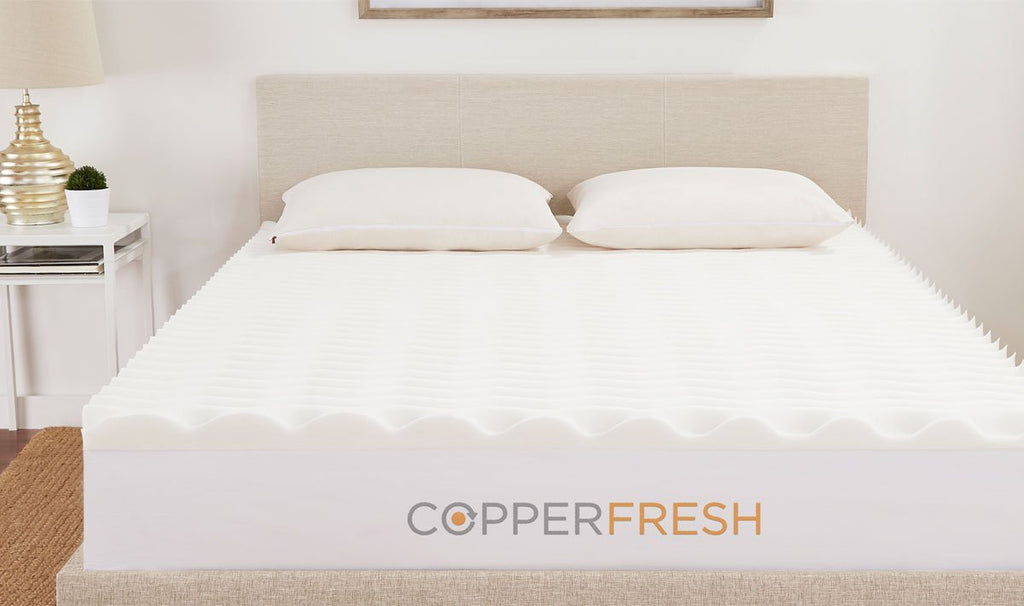 SleepJoy® CopperFresh Wave Foam Mattress Topper
